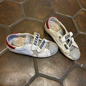 Golden Goose Velcro Old School sneakers Size 9 Glitter/Red